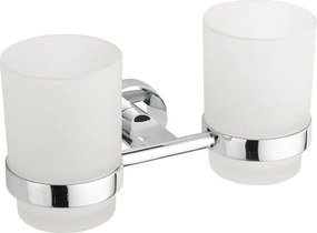 Mexen Tiber doppio bicchiere per spazzolini da denti, cromo - 7050552-00