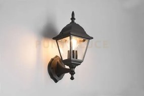 Livenza applique da esterno up 4 lati fusione di alluminio nera e v...