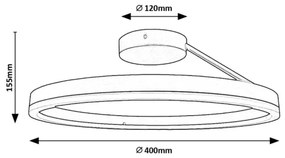 Rabalux 71302 - Plafoniera LED ISAURE LED/24W/230V