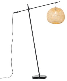 Lampada da terra per esterni in bambù orientale IP44 - Rafael