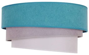 Duolla - Plafoniera TRIO 1xE27/15W/230V diametro 45 cm turchese/grigio/bianco