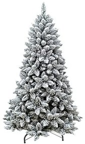 Albero di natale innevato altezza 210 cm 1020 rami apertura ad ombrello Fiocco