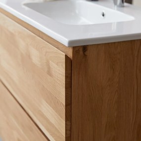 Tikamoon - Mobile per il Bagno in legno di rovere e ceramica 80 Nova