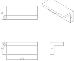 Applique a LED da esterno TESA LED/10W/230V IP54 nero