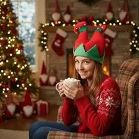 Cappello natalizio gambe elfo