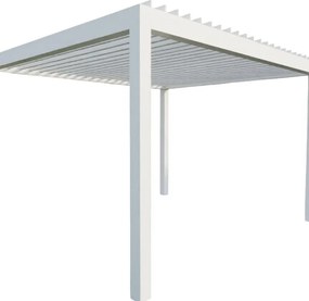 Pergola bioclimatica 406x300 cm in alluminio bianco - Spell