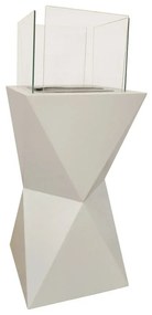 Stufa a bioetanolo antiribaltamento DIAMOND camino bianco