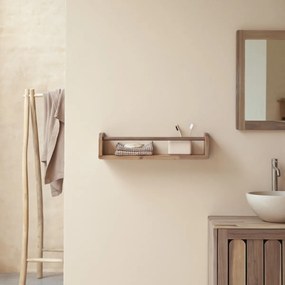 Tikamoon - Mensola da parete per il bagno in legno massello di acacia Lila 60