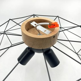 Brilagi - Plafoniera WOODY BASKET 3xE27/60W/230V Ø 60 cm rovere