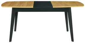 Tavolo estensibile legno e nero  L140-180 cm MEENA