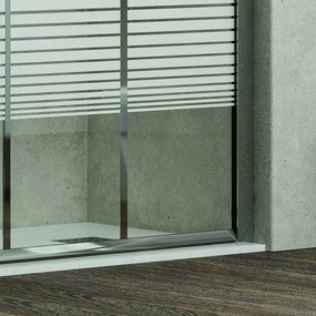 Porta doccia 125cm vetro serigrafato altezza 180cm KP3000 - KAMALU