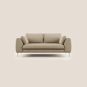 Plano divano moderno in microfibra tecnica smacchiabile T11 tortora 176 cm