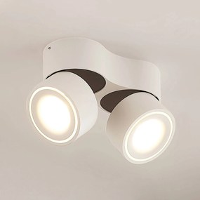 Arcchio Faretto da soffitto LED Rotari, bianco, a 2 luci, 1640lm Rotari Arcchio, dimmerabile, Bianco / Opale, Corridoio, Alluminio, Moderno