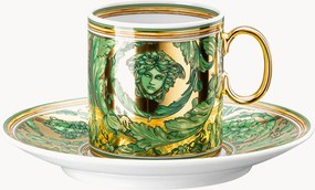 Tazzina da caffè con piattino in porcellana Medusa Garland