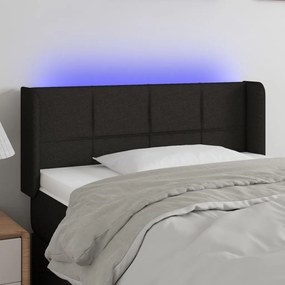 Testiera A Led Nera 103x16x78/88 Cm İn Tessuto /