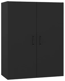 Mobile pensile nero 69,5x34x90 cm in legno multistrato