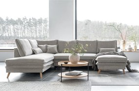 Divano letto angolare beige (angolo sinistro/"U") Charming Charlie - Miuform