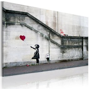 Quadro  C'e' sempre speranza (Banksy)  Colore Rosso, Dimensioni e Misure 60x40