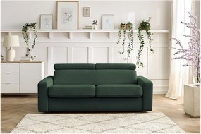 Divano in verde scuro allungabile 195 cm Monaco – Bobochic Paris