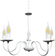 Lampadario 5xE14 Montatura Verniciata Bianco E-Energy Nicla