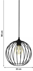 Lampadario a sospensione con filo MATT 1xE27/60W/230V