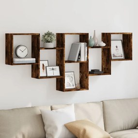 Mensola A Muro Rovere Fumo 159x18x66 Cm İn Truciolato /
