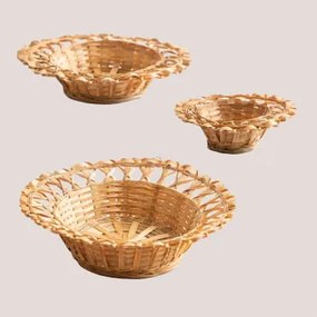 Set di 3 piatti decorativi in bambù Rewa Bambù - Sklum
