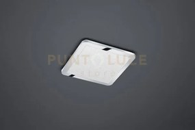 Cesar plafoniera led quadrata bordo cromato effetto cristallo dimme...