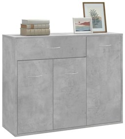 Credenza grigio cemento 88x30x70 cm in truciolato