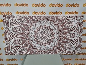 Stampa su tela – Mandala armonia su sfondo marrone