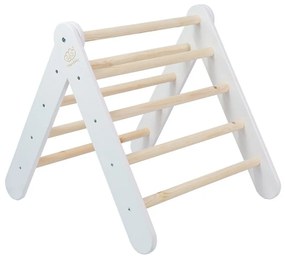 Pikler triangolo montessori bianco in pino massiccio 60x60x60 cm Montessori – Meowbaby