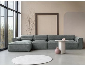 Divano angolare componibile verde (con penisola a sinistra) Flex Felix – Miuform