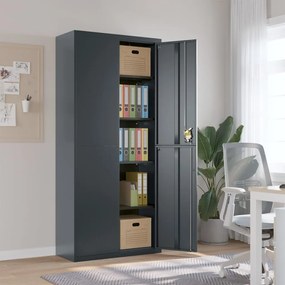 Armadio Classificatore Antracite 90x40x200 Cm İn Acciaio /