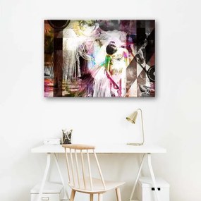 Quadro su tela, Ballerina astratta colorata  Dimensioni Tappeti 120x80