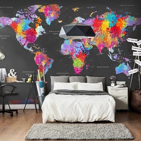 Fotomurale adesivo  World Map: Synesthesia  Larghezza x Altezza Home decor 196x140