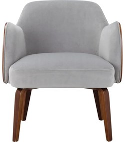 Poltrona in velluto grigio Haruko - Støraa