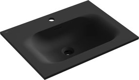Mexen Vela lavabo da incasso in piano 61 x 46,5 cm, nero opaco - 25236071