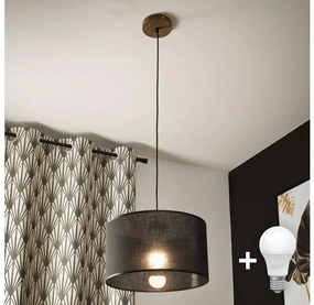 Brilagi - LED Lampadario a cavo ANTHONY 1xE27/60W/230V rovere/noce/nero