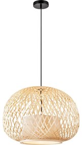 Nordlux - Lampadario a sospensione con filo HISOKA 1xE27/40W/230V nero/bambù