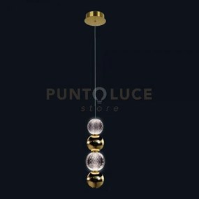 Lampada a sospensione brillante, oro lucido, led 7w, lumen 875, 300...