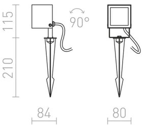 RED - Design Rendl - R12025 - Lampada da esterno a LED BORA LED/6W/230V IP54