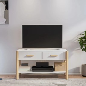Mobile Porta Tv Bianco 82x38x45 Cm İn Legno Multistrato /