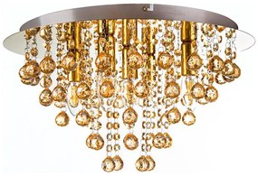 Globo 63040545 - Plafoniera LONDON 5xE14/40W/230V diametro 46 cm oro