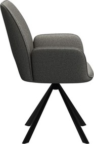 Sedia da pranzo grigio scuro con braccioli Graham – Actona