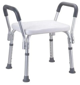 Sgabello 55,5x56 cm argento/bianco