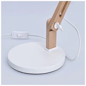 Solight WO57-W − Lampada da tavolo FALUN 1xE27/25W/230V bianco