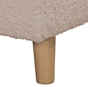 Divano angolare beige in tessuto bouclé (angolo sinistro) Ariella - Ropez