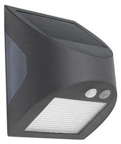Lampada da parete solare con sensore LED/3W/3,7V 1200 mAh IP54 antracite