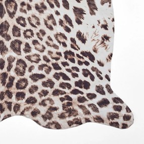 Tappeto marrone/beige 155x130 cm Faux Leopard - Think Rugs