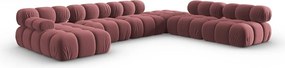 Divano in velluto rosa 379 cm Bellis - Micadoni Home